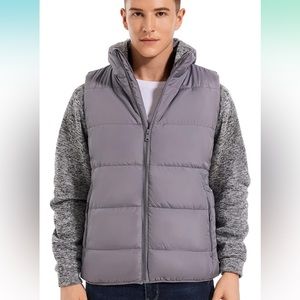DULCET Mens Winter Coat Puffer Jacket-Hooded With Pockets-Medium-Dark Gray